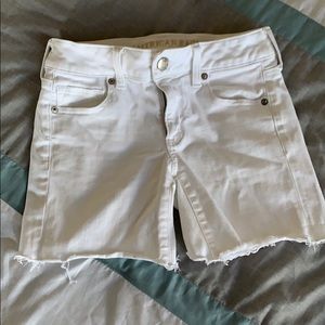 American Eagle Outfitters white denim shorts